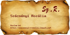 Szécsényi Rozália névjegykártya